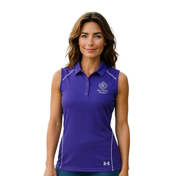 NWT Under Armour Women's Trump National Bedminster Sleeveless Golf Polo Size M - Picture 2 of 6